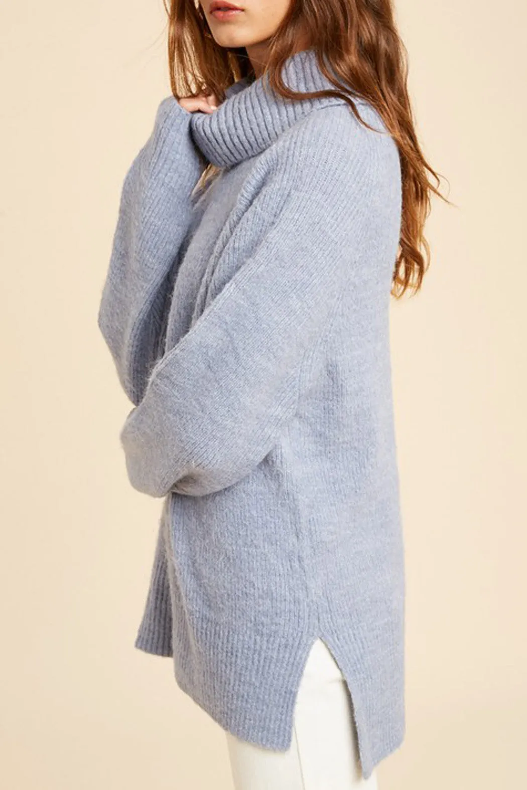 Babe In Blue Turtleneck