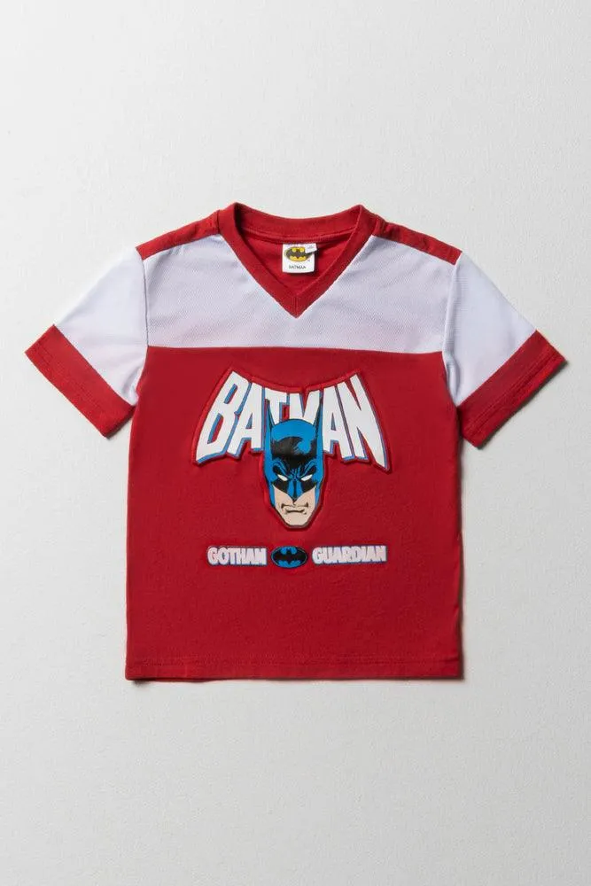 Batman Short Sleeve T-Shirt Red