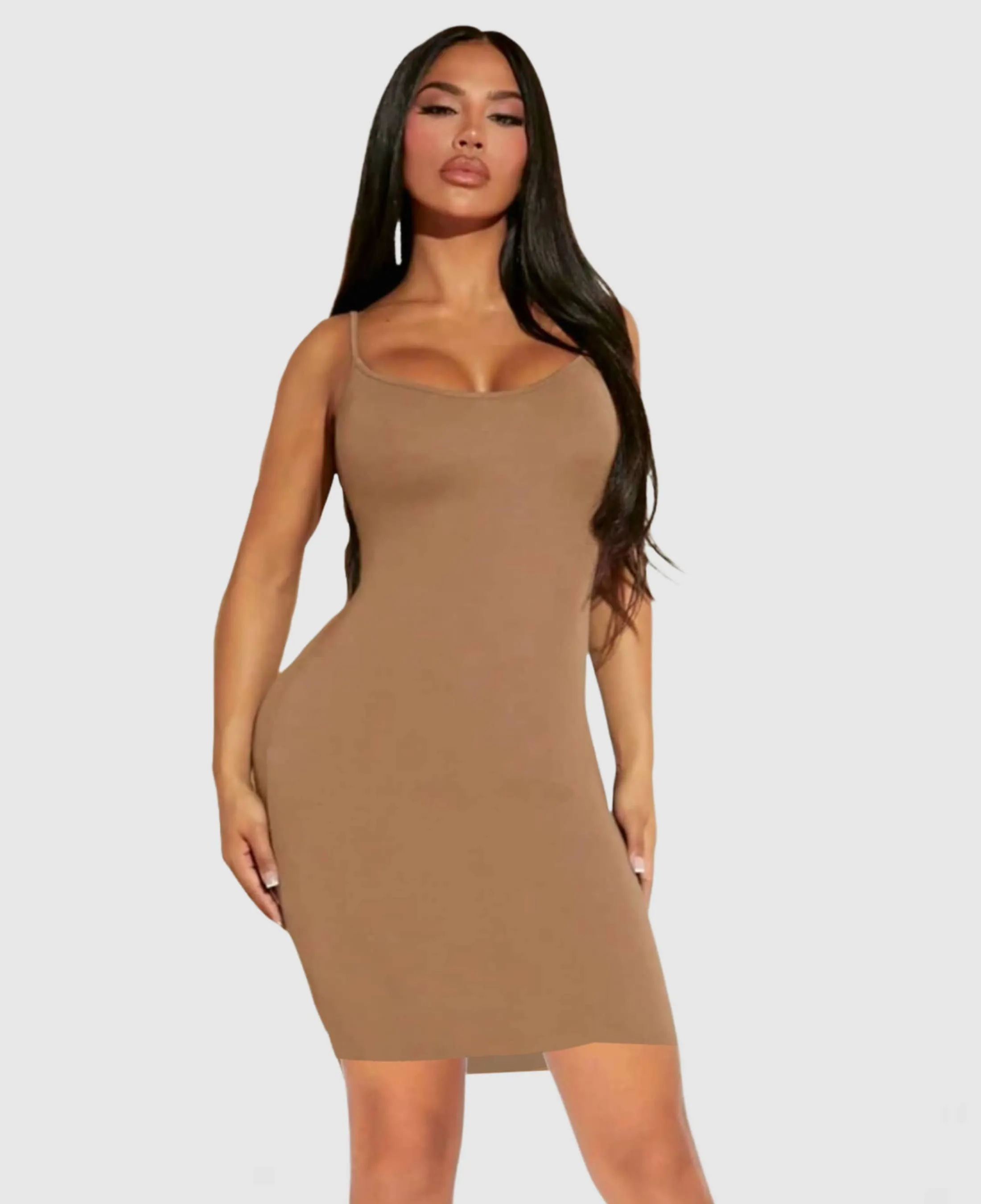 Built-In Shapewear - Soft Lounge Dresses Short sleeves