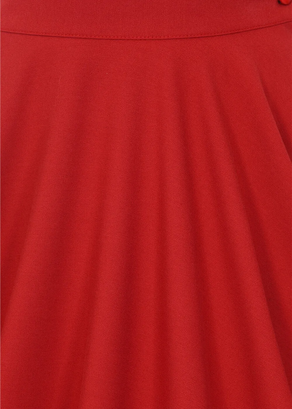 Collectif Milla 50's Swing Skirt Red
