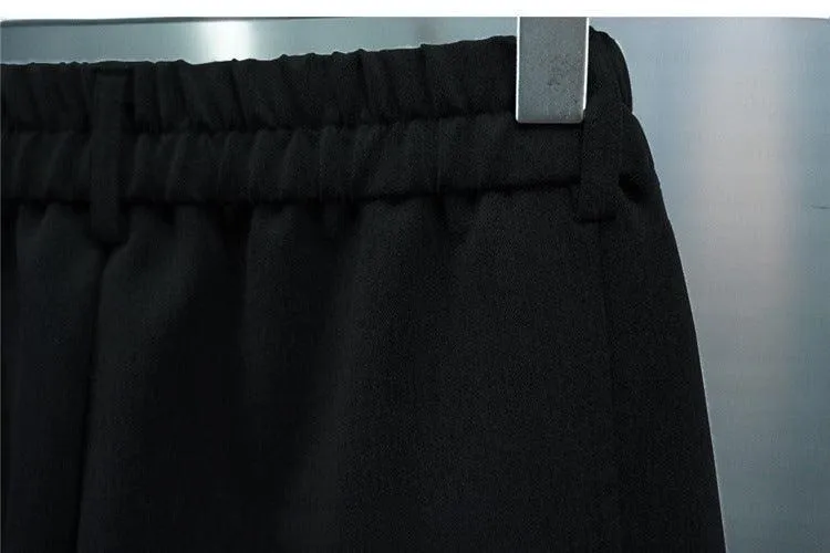 Cropped Harem Pants with Ankle Strap