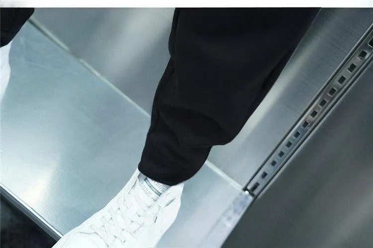 Cropped Harem Pants with Ankle Strap
