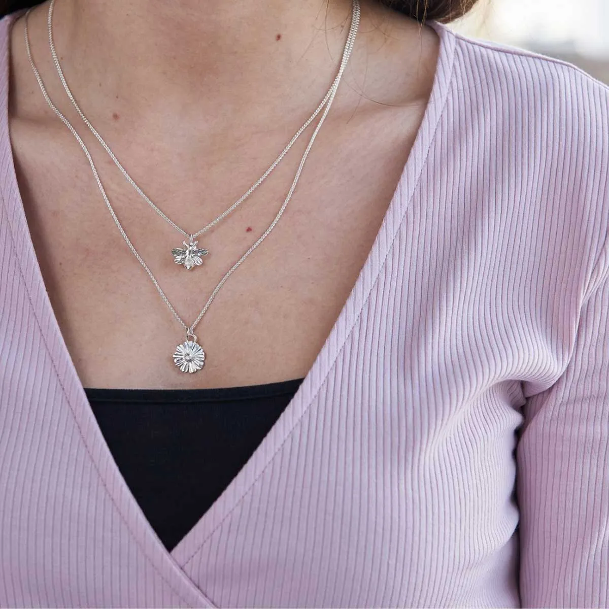 Daisy Silver Necklace