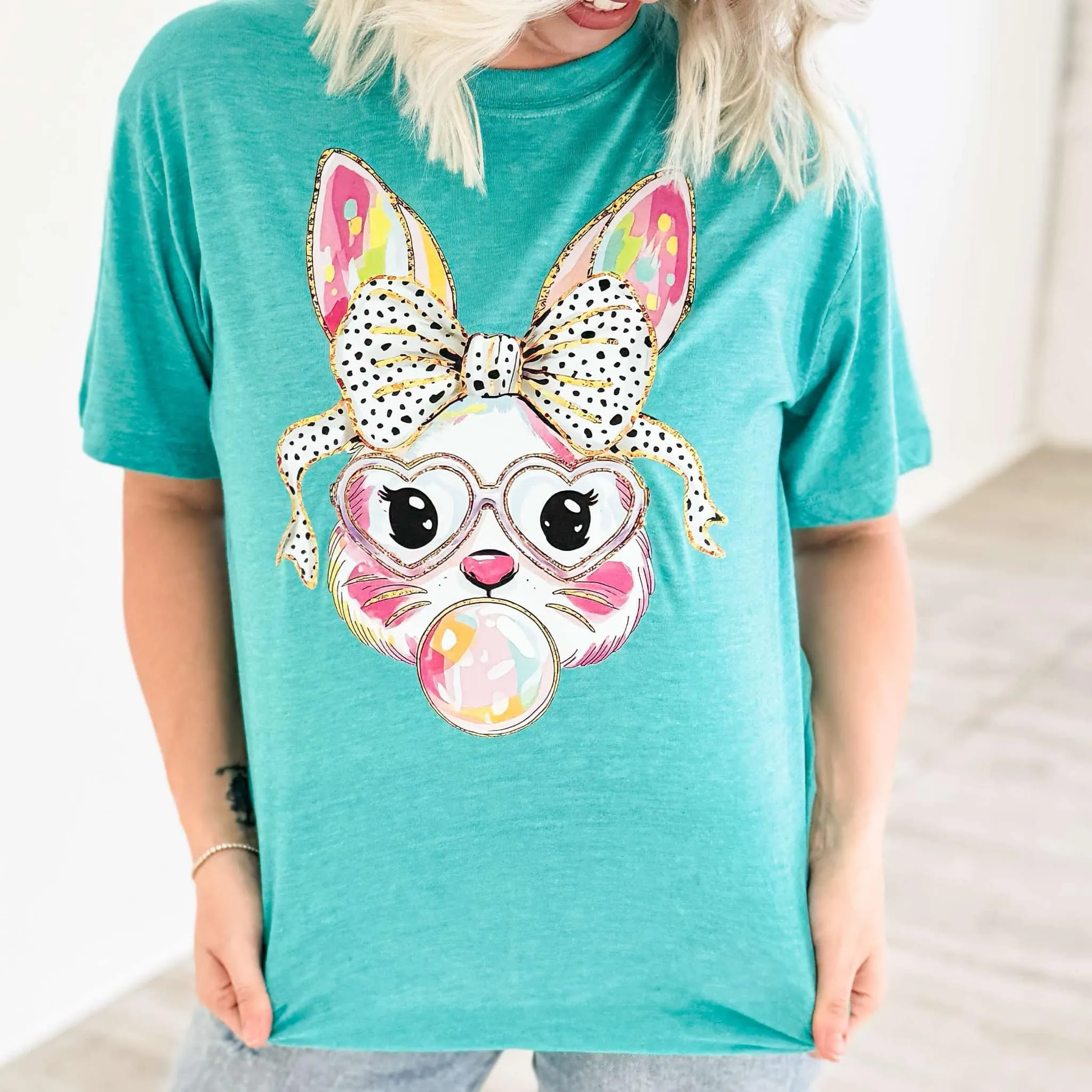 Explore More Collection - Bubble Gum Bunny Graphic Tee