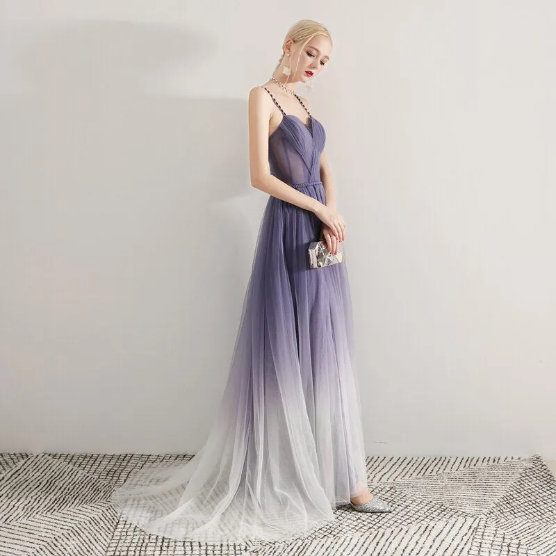 FashionSierra - Soft Tulle Pleat Prom Party Dresses
