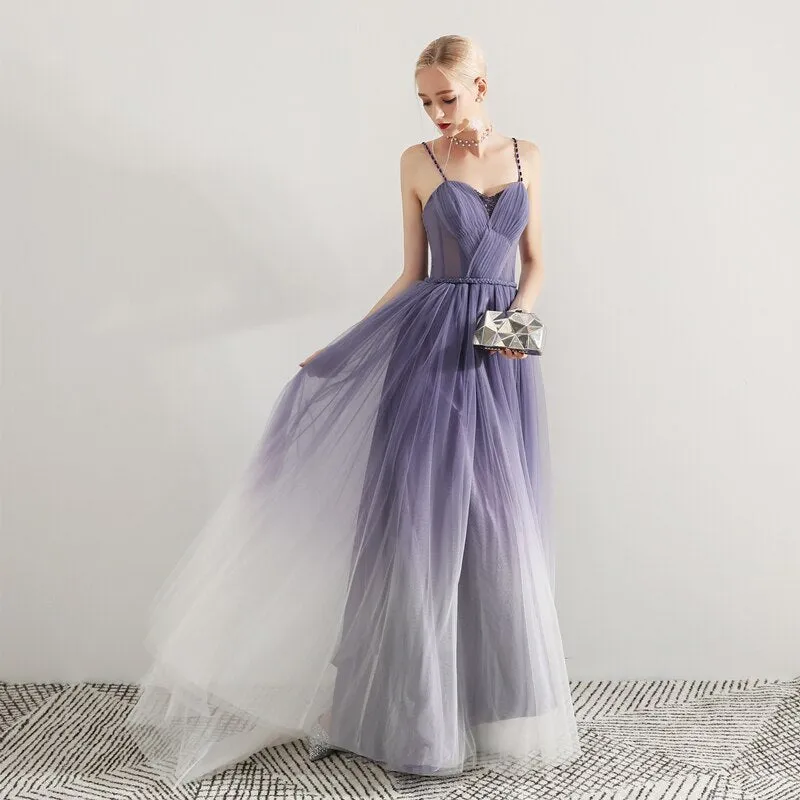 FashionSierra - Soft Tulle Pleat Prom Party Dresses