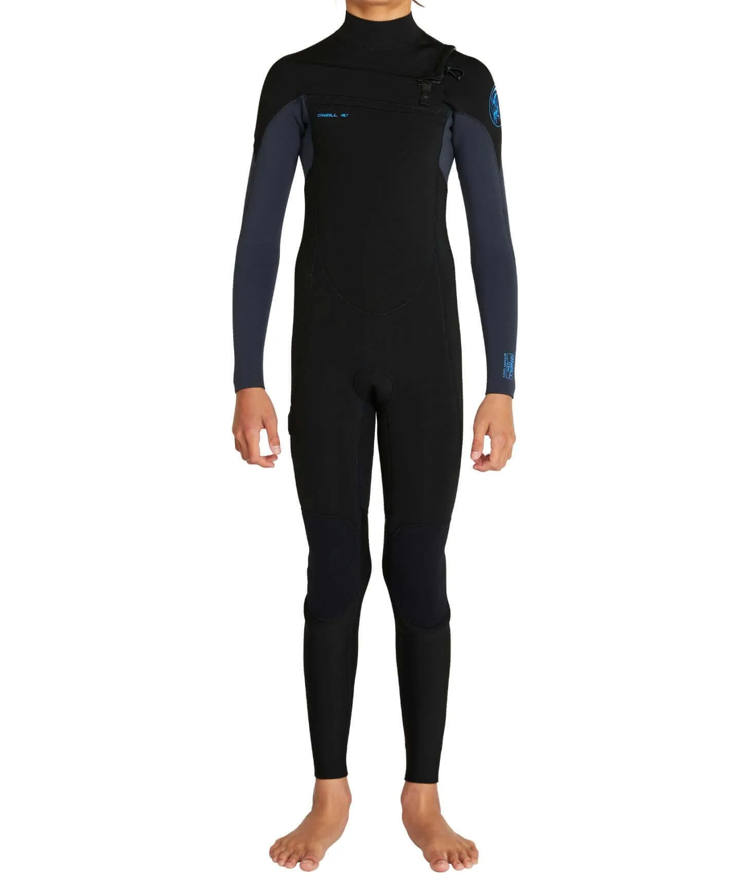 Kid's Defender 4/3mm Steamer Chest Zip Wetsuit - Black