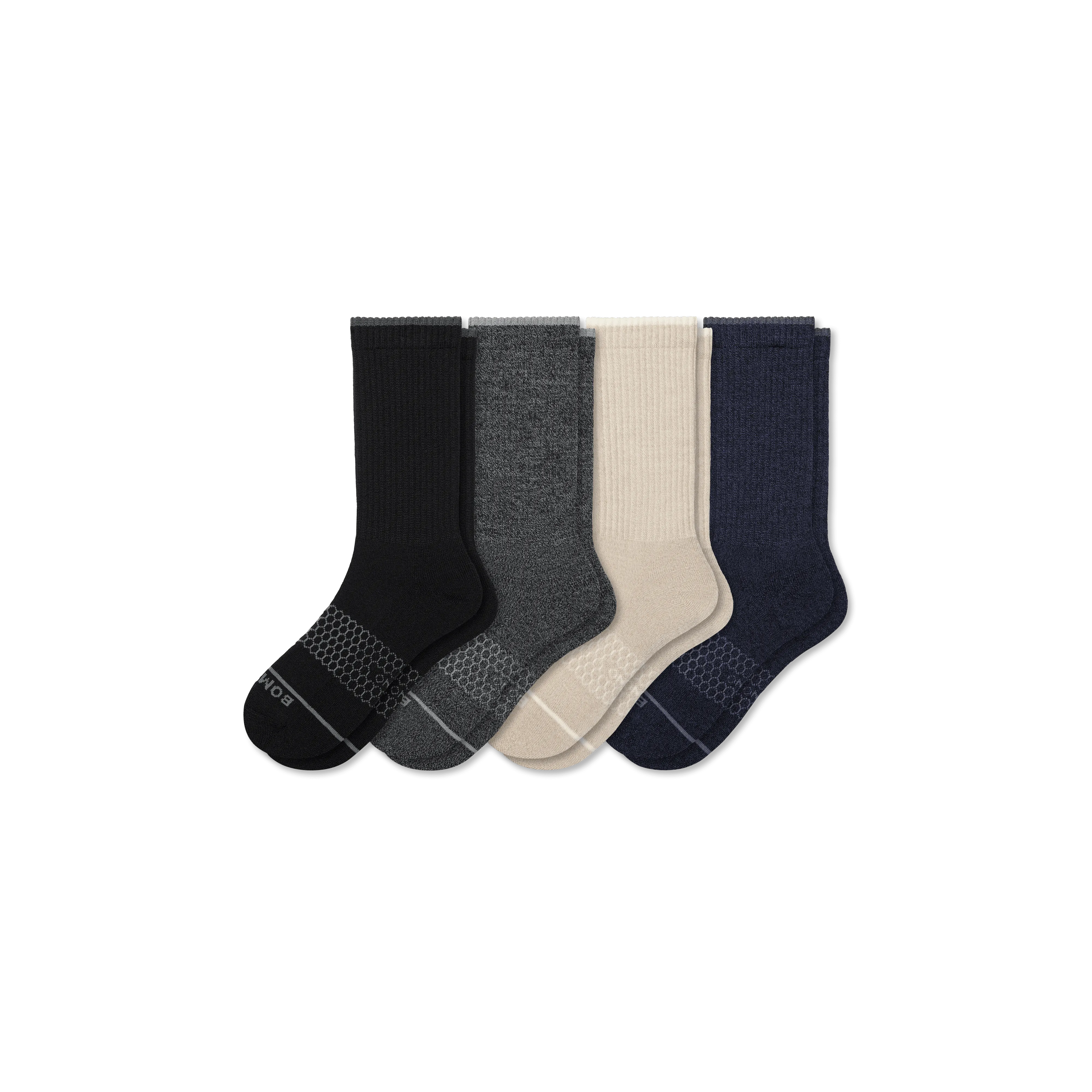 Men's Merino Wool Blend Calf Sock 4-Pack