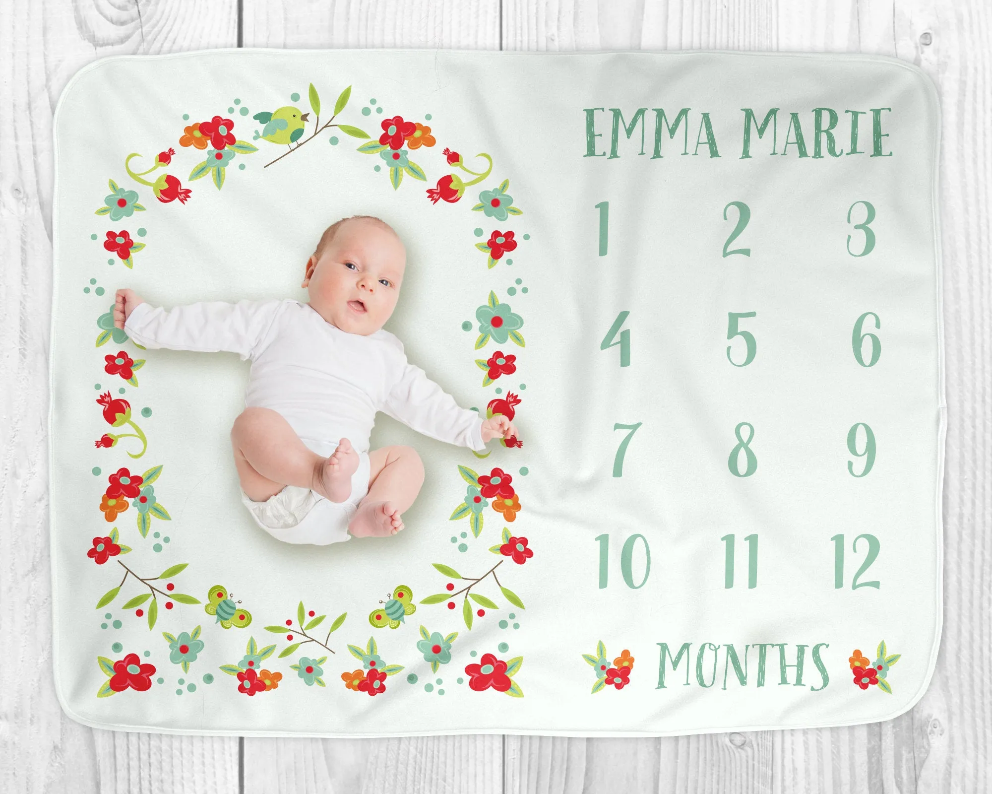 Milestone Enchanted Garden Baby Blanket