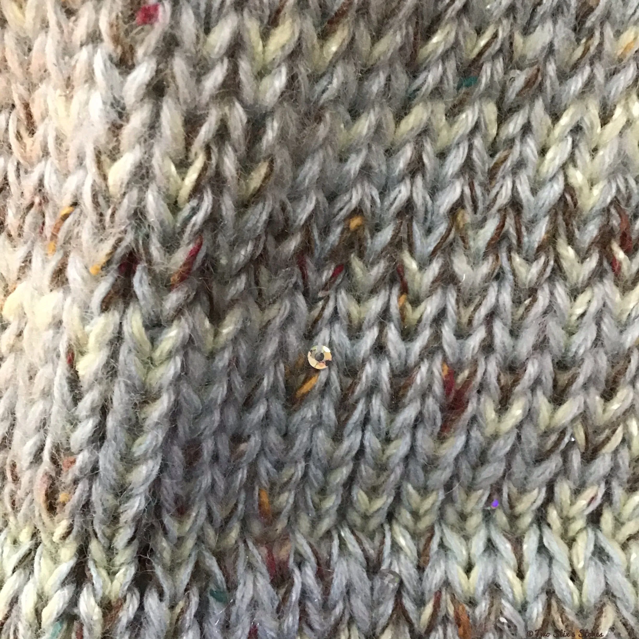 Pale Lavender & Green Tweed Beanie