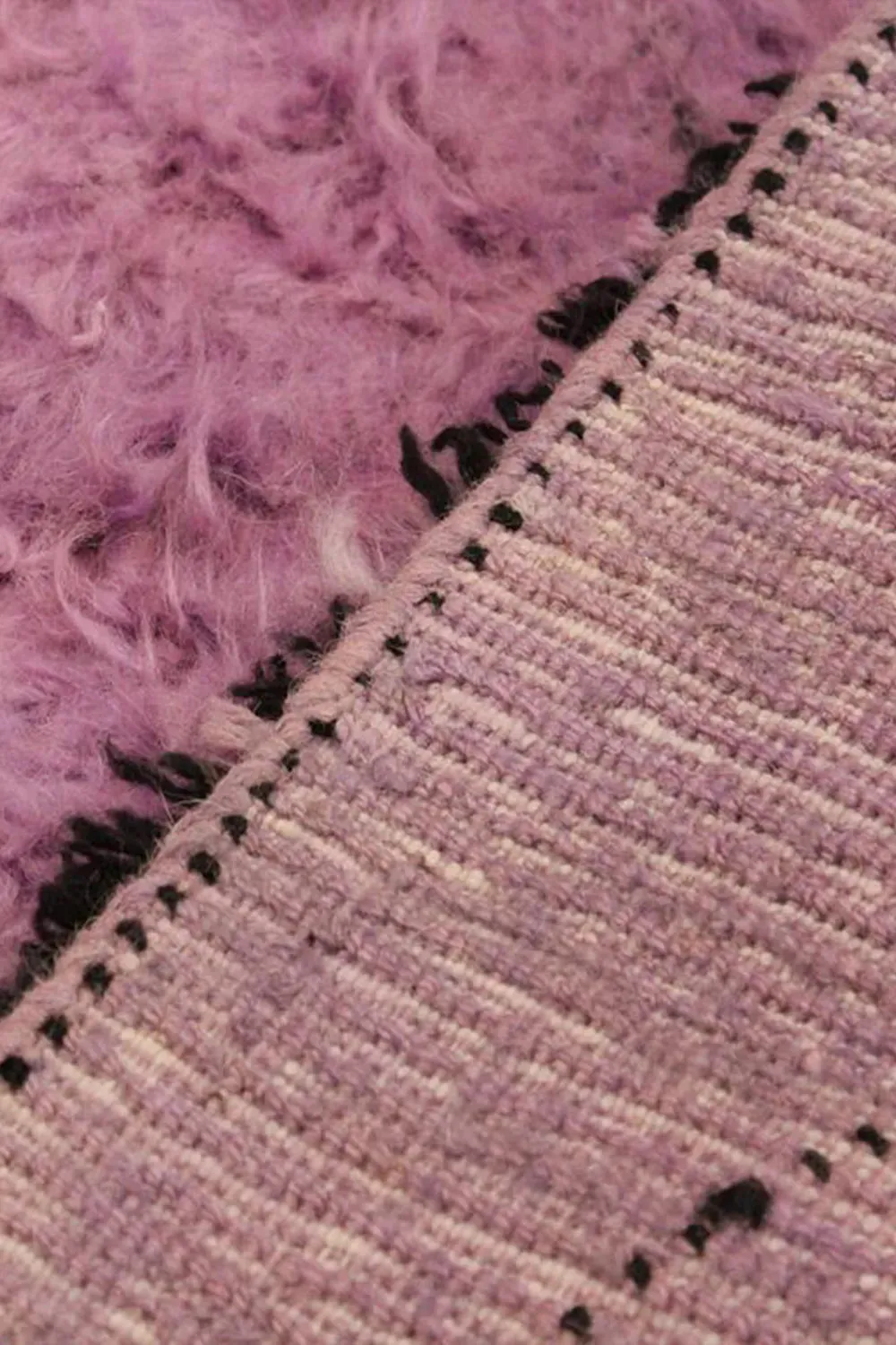 Purple Moroccan Shag New Zealand Wool Rug