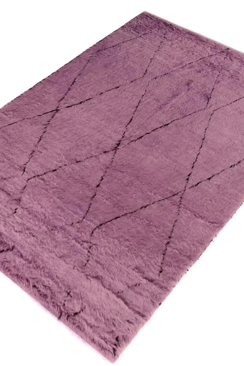 Purple Moroccan Shag New Zealand Wool Rug