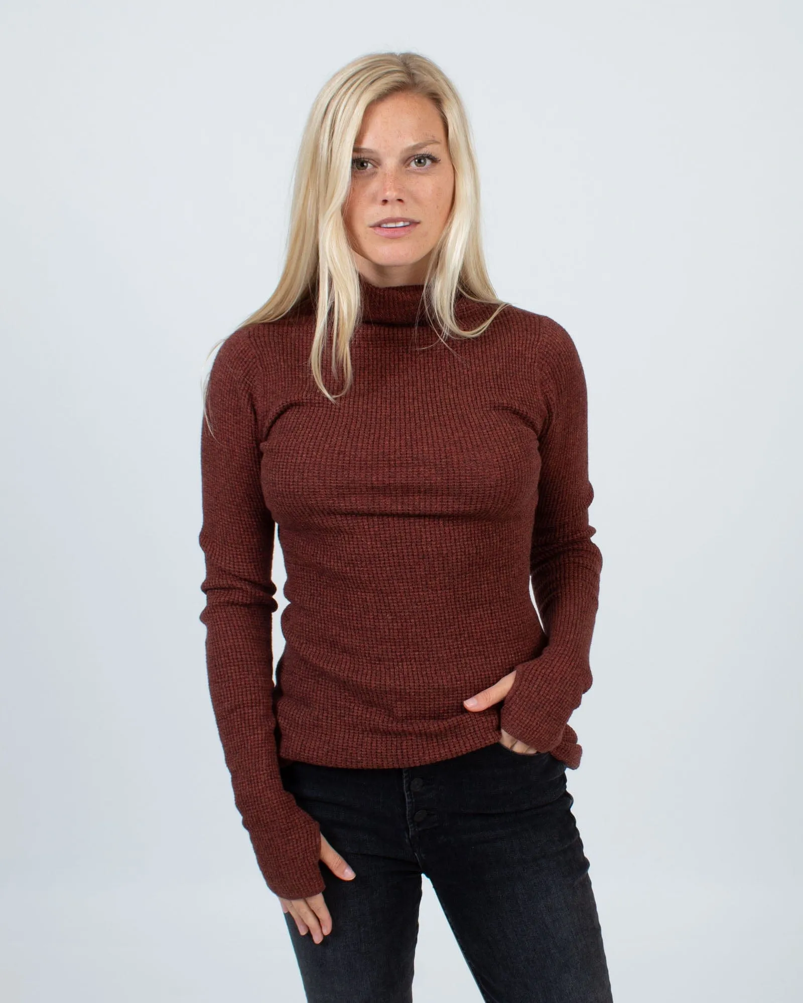 Ribbed Turtleneck Top