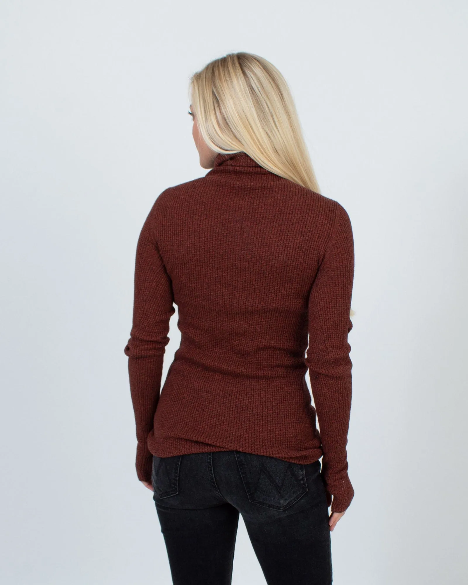 Ribbed Turtleneck Top