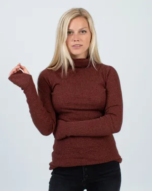 Ribbed Turtleneck Top