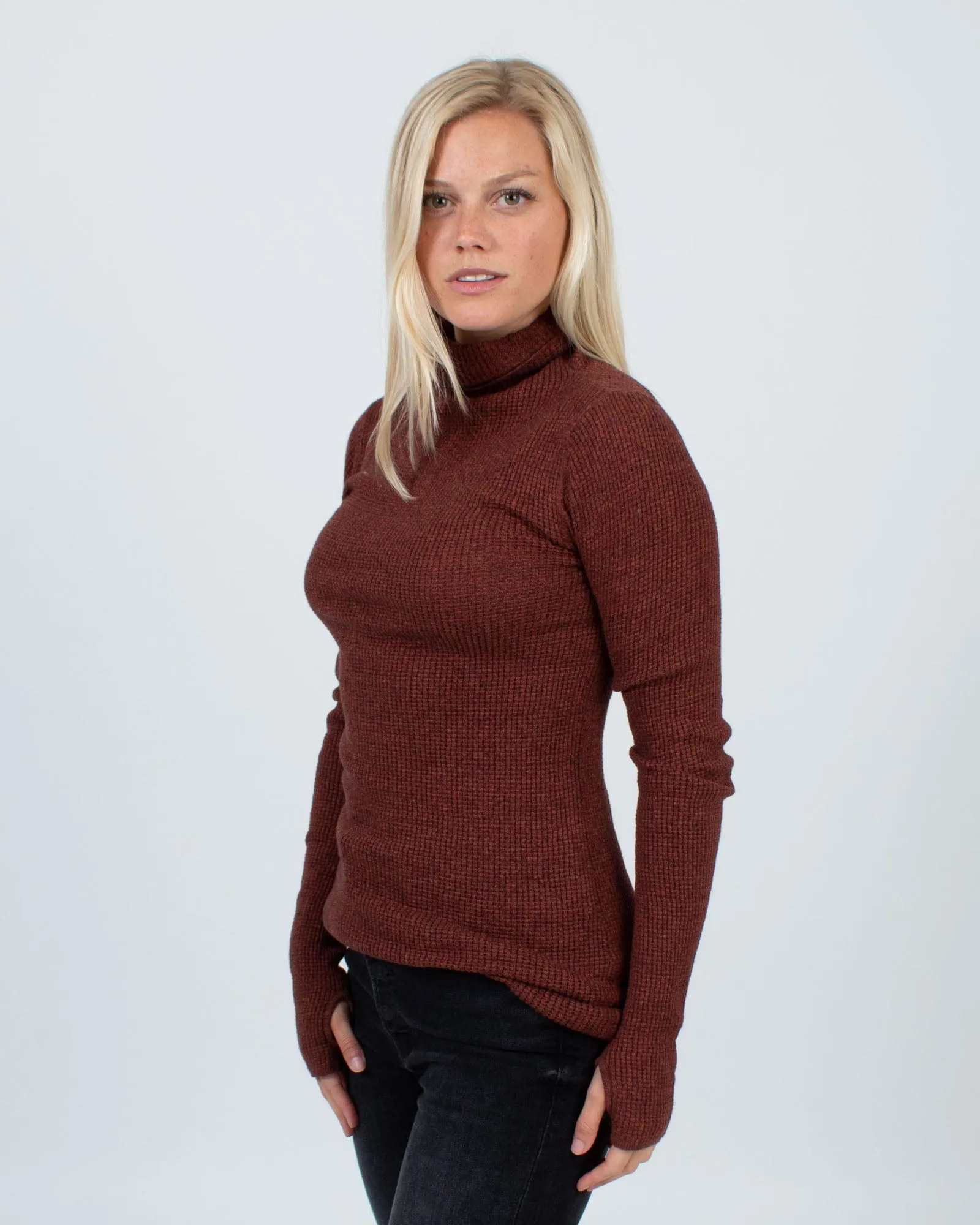 Ribbed Turtleneck Top