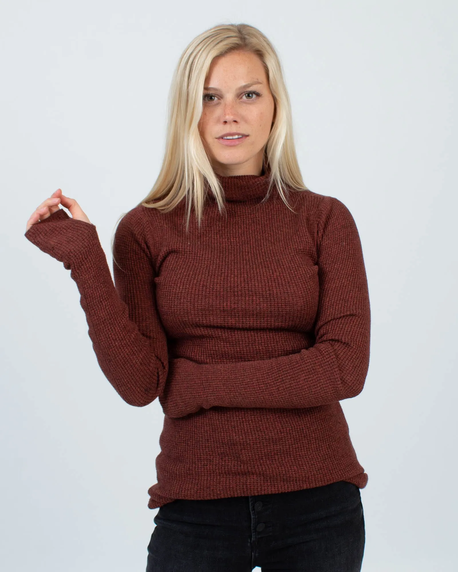 Ribbed Turtleneck Top