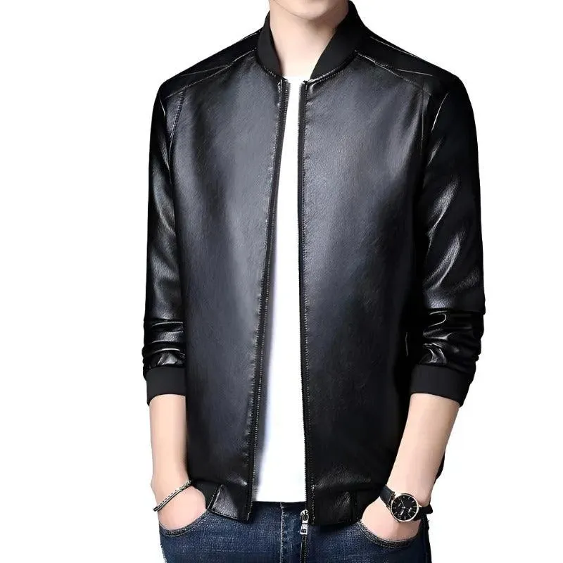 Slim-Fit Leather Jacket