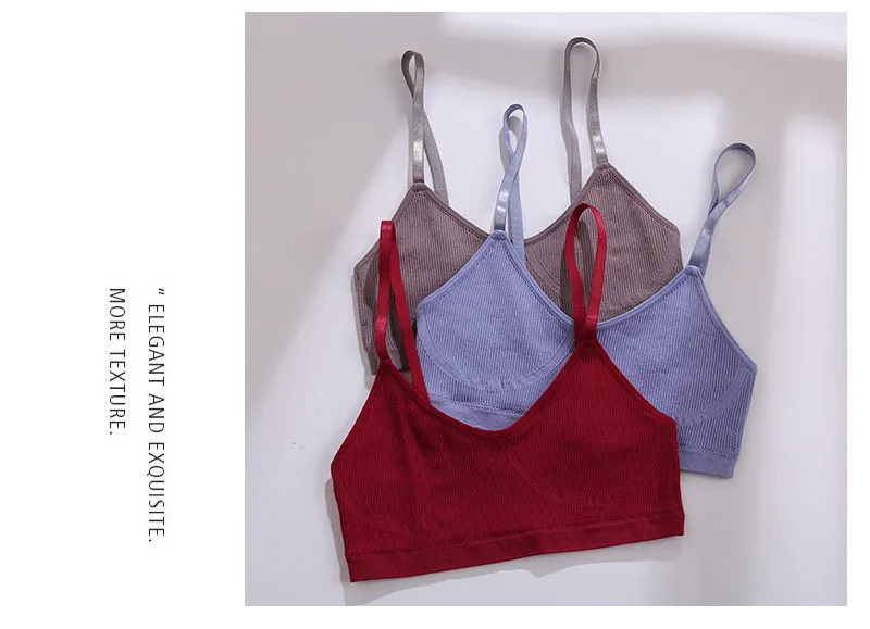 VenusFox Women Seamless Tops Panties Set Soft Wireless Bra Set Comfortable Bralette Brazilian Underwear Suit Girls Fitness Tops